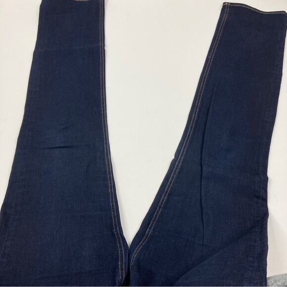 J. Crew Factory Dark Wash Stretch Straight Leg Jeans Cotton Blend Womens 31 - Picture 2 of 6